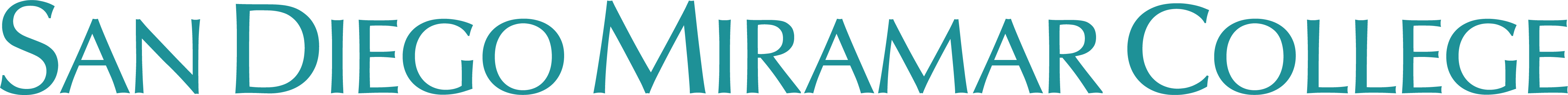 miramar 1 line secondary color logo wordmark text san diego miramar college on one line