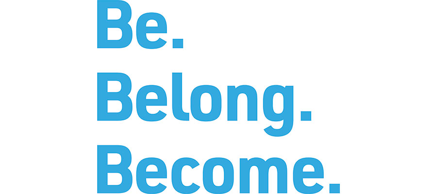 be. belong. become. tagline logo be belong become text logo