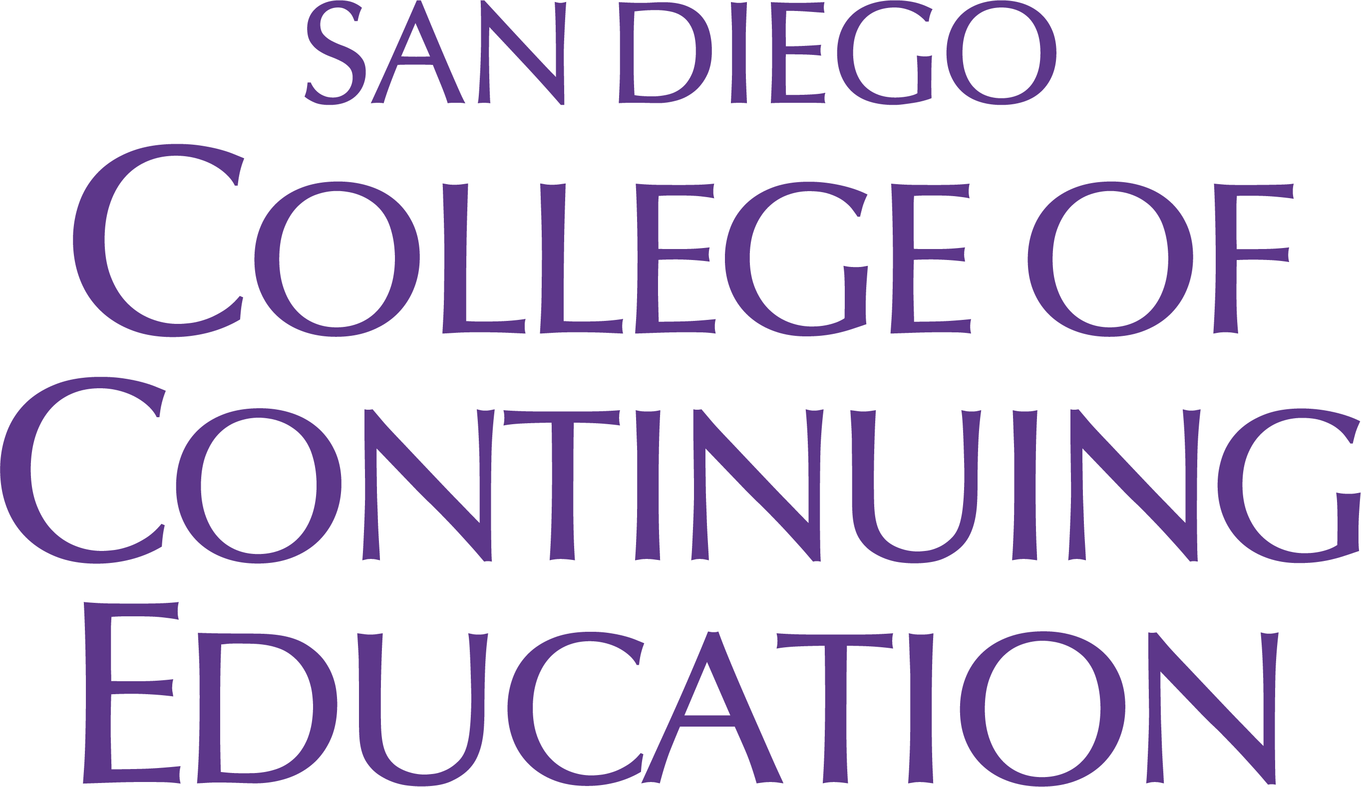 sdcce stacked primary color logo wordmark san diego college of continuing education color logo