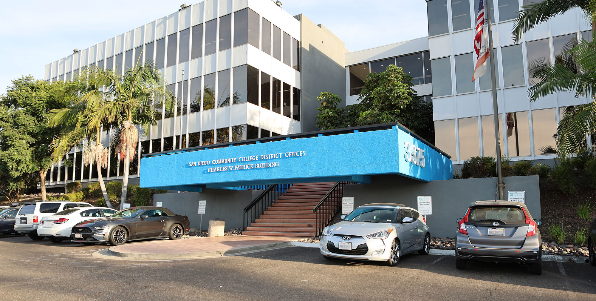 The front of the district office in Mission Valley
