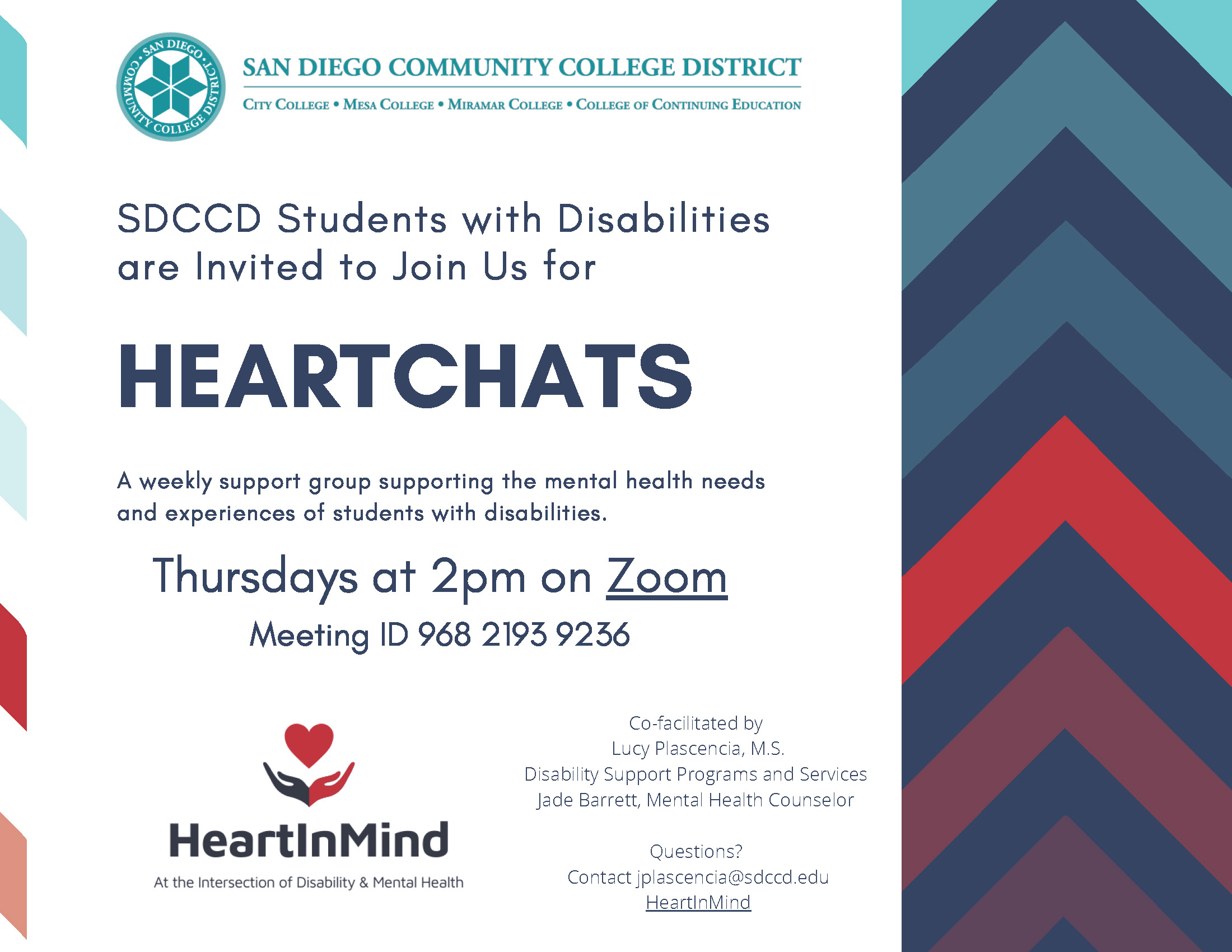 HeartChats flyer HeartChats flyer