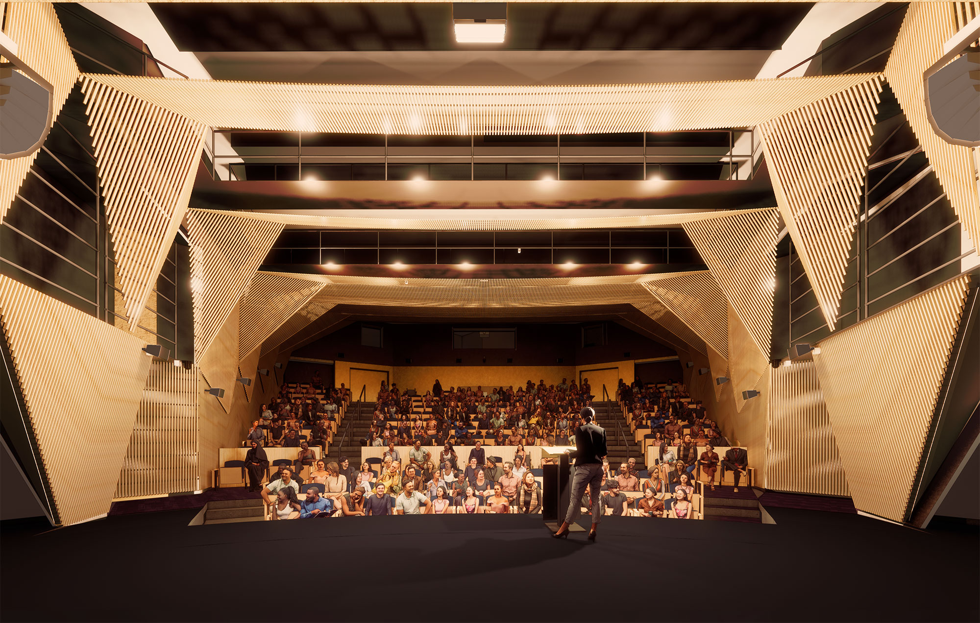 A rendering of the renovated theater