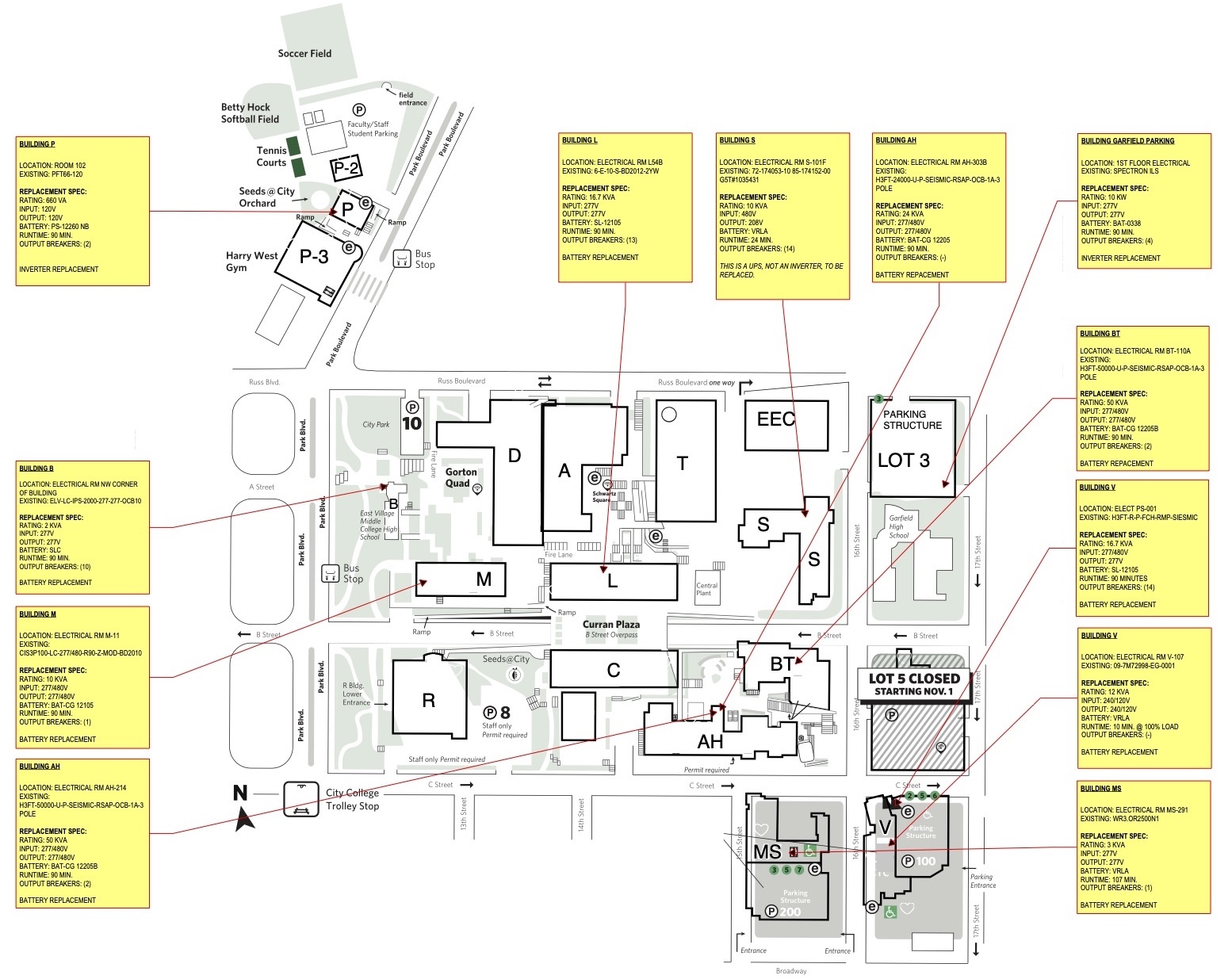 City lighting inverters graphic map