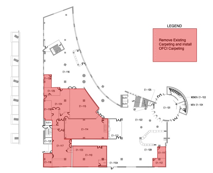 Mesa LRC Carpet Replacement Floor Plan