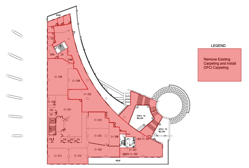 Mesa LRC Carpet Replacement Floor Plan