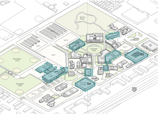 San Diego Miramar College Lighting Inverters Map