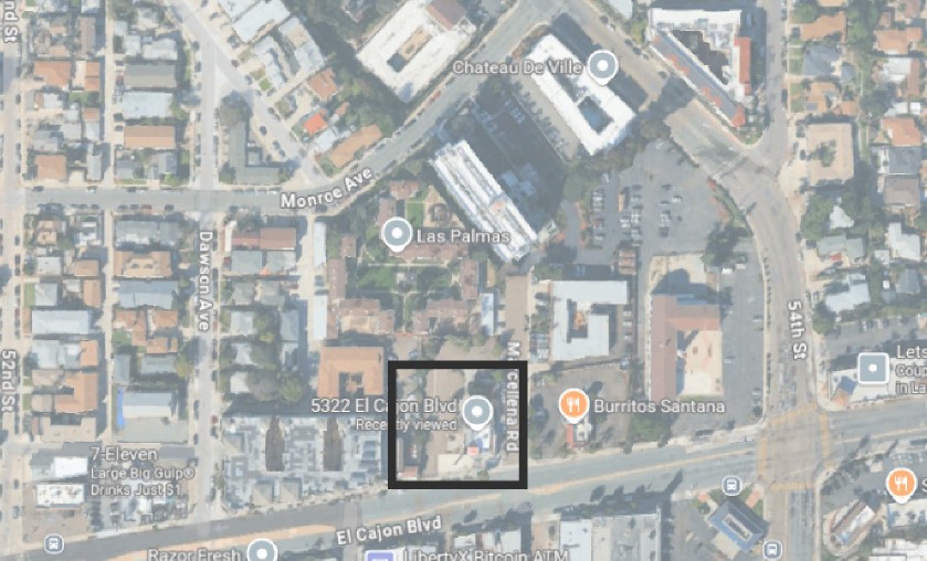 Map highlighting the land acquisition to expand Mid-City Campus